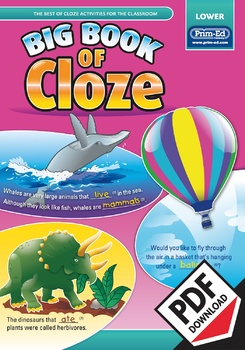 Preview of BIG BOOK OF CLOZE: LOWER (Year 1 / P2, Year 2 / P3, Age 5-8)