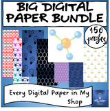 BIG BUNDLE - 180 Science Clipart and Digital Papers, Ovals