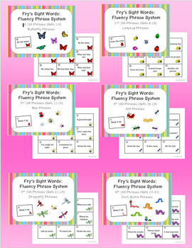 Preview of BIG BUNDLE- Fry's Sight Word Fluency Phrase Complete System
