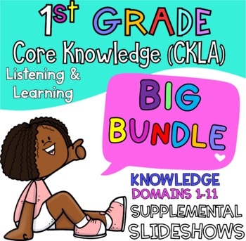 Preview of BIG BUNDLE: Grade 1 CKLA ALIGNED Knowledge Domains 1-11 Supplemental Slideshows