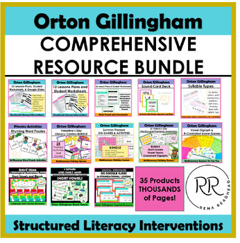 Preview of BIG BUNDLE Orton Gillingham Structured Literacy Interventions, Games, Activities