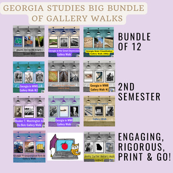 Preview of BIG BUNDLE of Georgia Studies Gallery Walk 2nd Semester