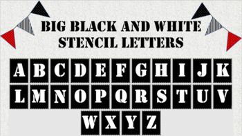 Preview of BIG Black and White Bulletin Board Letters