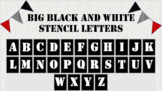 BIG Black and White Bulletin Board Letters