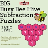 BIG Busy Bee Hive Subtraction Puzzles - Grades 1 & 2 - Pro