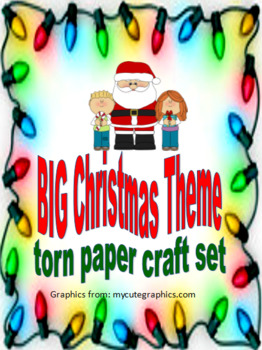 Preview of BIG Christmas Theme torn paper craft set