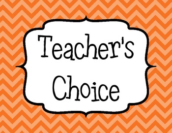 Teachers Choice Behavior Chart