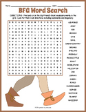 THE BIG FRIENDLY GIANT - BFG Novel Study Word Search Puzzl