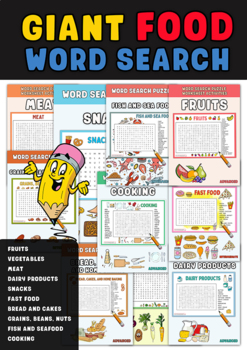 Preview of BIG Food word search
