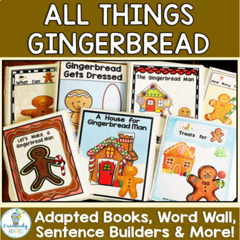 Preview of BIG Gingerbread Bundle Interactive Adapted Book and Holiday Counting Activities