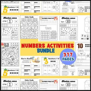 Preview of BIG MATH ACTIVITY and WORKBOOK for KIDS | 4-8 Age Woeksheets
