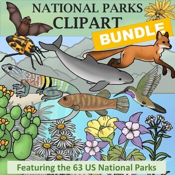Preview of BIG NATIONAL PARK CLIPART BUNDLE! (Plants and Animals of the National Parks)