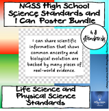 BIG NGSS BUNDLE- High School Standards/"I Can" Posters for