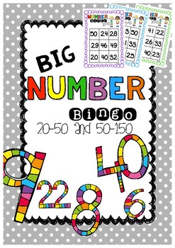 Big Number Bingo 50 50 100 100 150 By The Mandm S Tpt