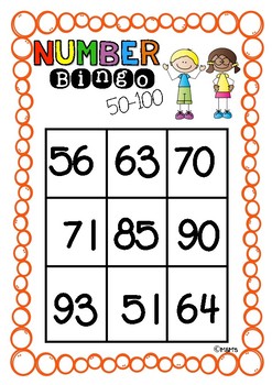 Big Number Bingo 50 50 100 100 150 By The Mandm S Tpt