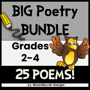 Preview of BIG Poetry BUNDLE of 25 Poems -- Many Include Practice Worksheets and Activities