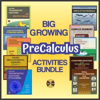 Preview of Precalculus Curriculum - Activities Bundle ( PDFs PLUS DIGITAL Activities)