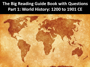 Preview of BIG READING GUIDE BOOK WITH QUESTIONS: PART 1: 1200 to 1900 CE