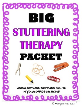 Preview of BIG STUTTERING THERAPY PACKET! 139 PAGES!