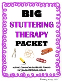 BIG STUTTERING THERAPY PACKET! 139 PAGES!