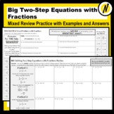 BIG Solving Two-Step Equations with Fractions and Translat