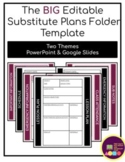 BIG Sub Plan Folder Template (Two Themes - PDF & PPT)