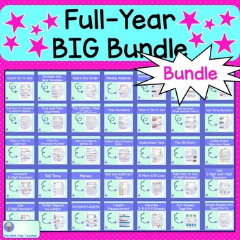 Preview of BIG YEAR-LONG BUNDLE First Grade iReady Math Lessons 1-35 - 2024