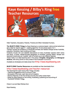 Preview of BILBY'S RING Teaching Resource: Biological Science, Geography, English,   ...