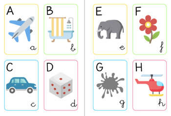 BILINGUAL ALPHABET FLASHCARDS - JUEGO DE CARTAS ABECEDARIO TRILINGÜE