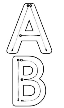 bilingual alphabet big letter tracing by la classe de mme