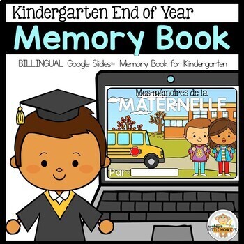 Preview of BILINGUAL Digital Kindergarten End of Year Memory Book (Distance Learning)