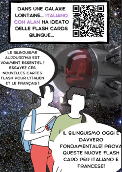 Preview of BILINGUAL FLASH CARDS ITALIAN AND FRENCH - I COLORI - LES COULEURS- COLORS