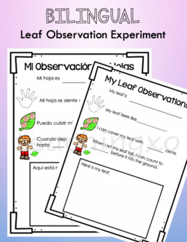 Preview of BILINGUAL Fall Leaf Observation Sheet