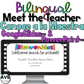 Preview of BILINGUAL Meet the Teacher Back to School Open House Power Point & Google Slides