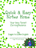 BILINGUAL BUNDLE: Quick & Easy Notes Home