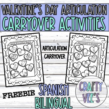 Preview of Bilingual Valentine's Day Articulation Worksheets-Medial s-Initial r