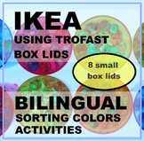BILINGUAL - sorting colors activity using TROFAST box's li