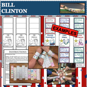 Preview of BILL CLINTON CHAIN BRACELET U.S. President Research Project Biography