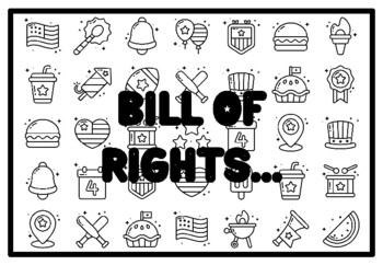Printable Pocket Bill of Rights, Patriotic Party Favor