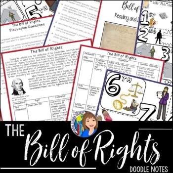Preview of BILL OF RIGHTS with Doodle Notes and Google Slides™