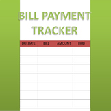 BILL PAYMENT TRACKER, COLOR