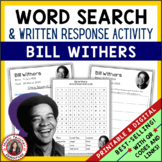 BILL WITHERS Music Word Search and Biography Research Acti