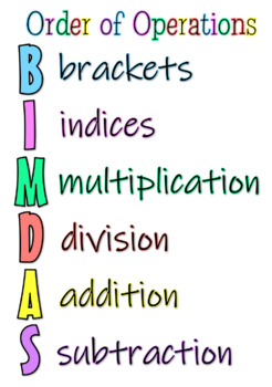 Preview of BIMDAS - BODMAS - PEDMAS Posters