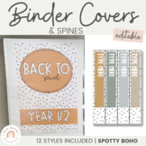 BINDER COVERS AND SPINES | SPOTTY BOHO