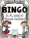 Times Tables Bingo, 3, 4, 5 facts
