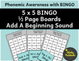 BINGO - Add a Beginning Sound 5 x 5 BINGO #4- Phonics game