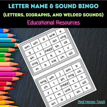 Preview of BINGO - Alphabet, letter name, and sound bingo (ABC, Digraph, and welded sounds)