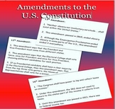 Amendments to U.S. Constitution  BINGO