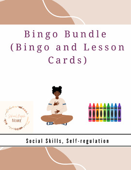 Preview of BINGO BUNDLE (Coping Skills Bingo and Lesson Cards)