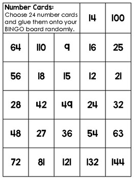 BINGO - Basic Multiplication Facts - FREEBIE! by Smart Chick | TPT